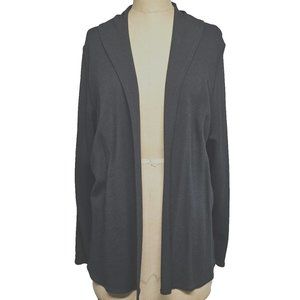 Eileen Fisher Black Open Front Cardigan Size XL